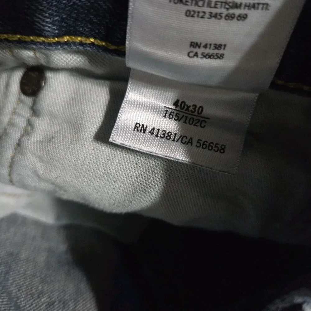 Polo Ralph Lauren The Sullivan Slim Denim Jeans Men's 40x30 Blue Distressed